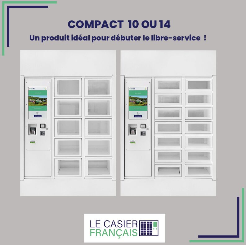 Compact 10 ou compact 14, les distributeurs automatiques tout en un par Le Casier Français