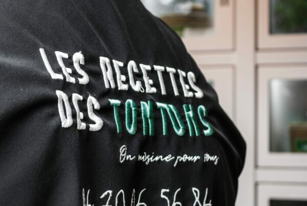 veste floquée d'un gérant de distributeur Les recettes des tontons