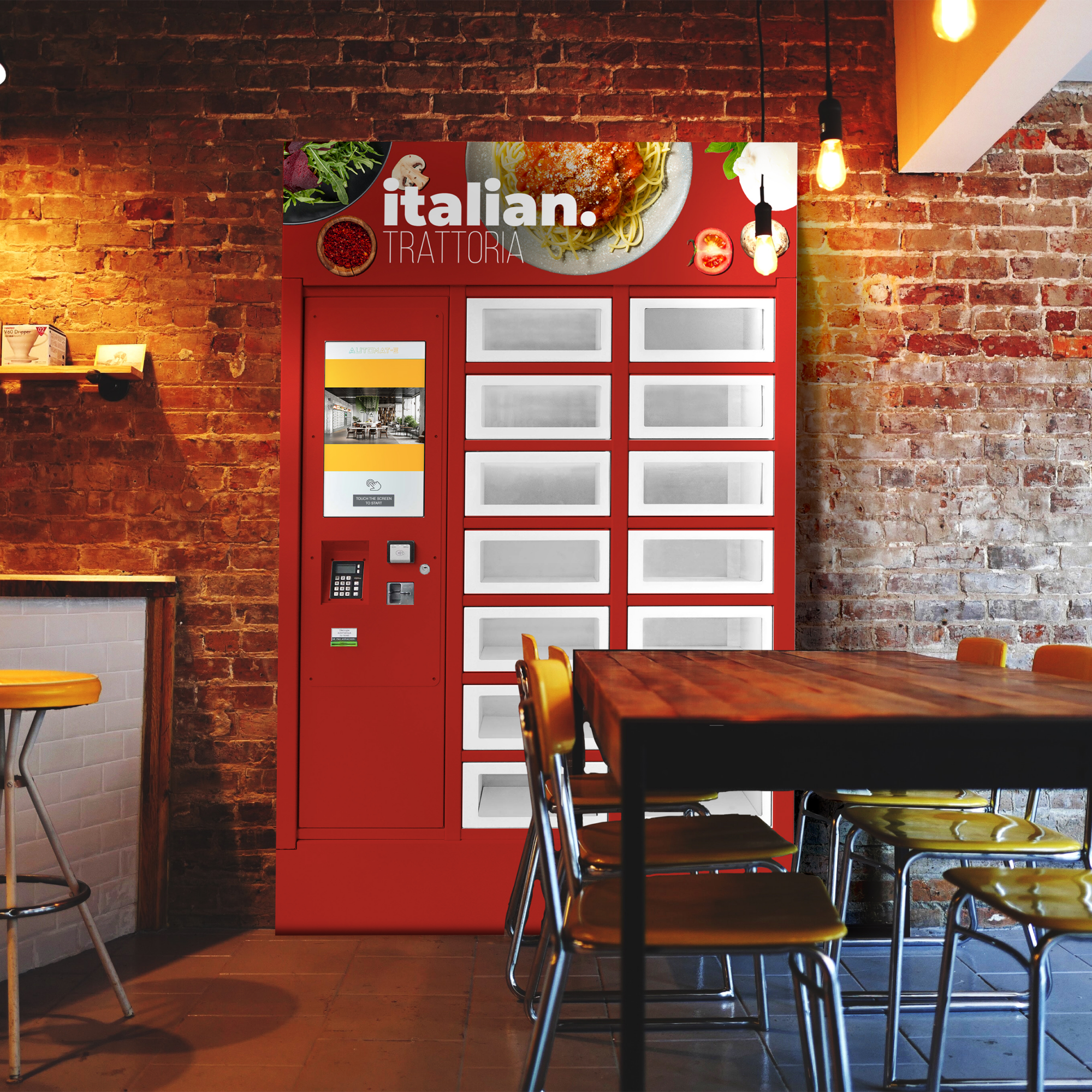 Personnalisation d'un distributeur automatique de plats italiens