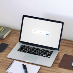 Ordinateur portable connecté au Kiosque, le logiciel de gestion d'un distributeur automatique Le Casier Français