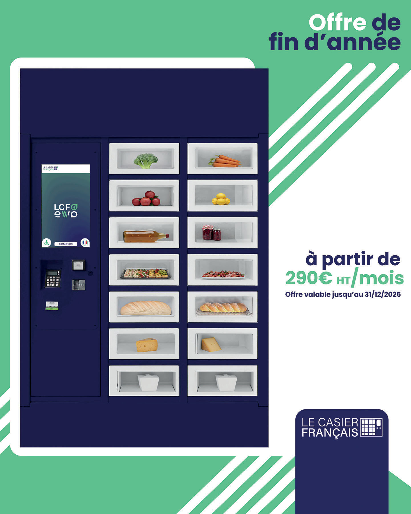 Offre de fin d'année Le Casier Français sur le distributeur automatique Compact 14