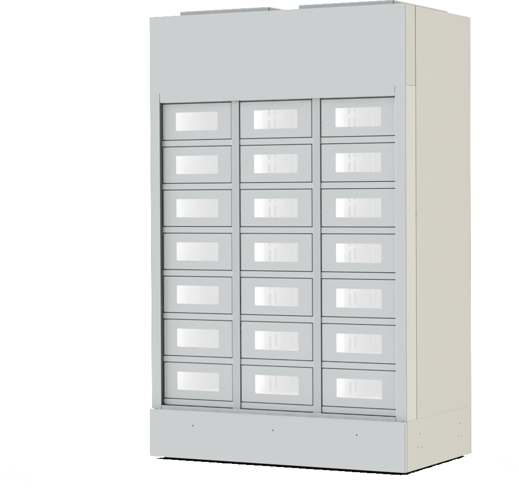 Module 21 casiers pour la vente de produits congelés